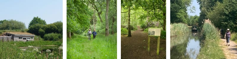 Photos of four locations featured in the new Green Social Prescribing guide